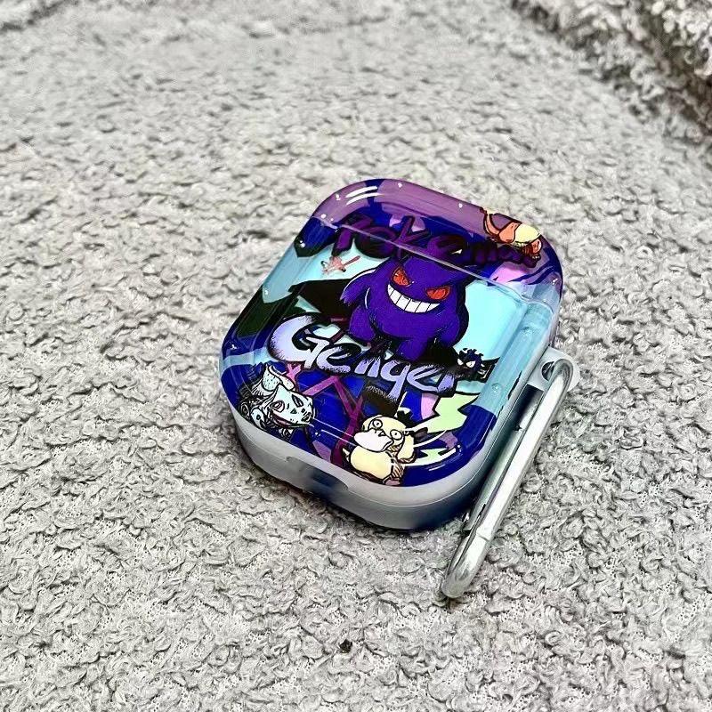 Anime Gengar Purple Airpods Case with Case Keychain Loop