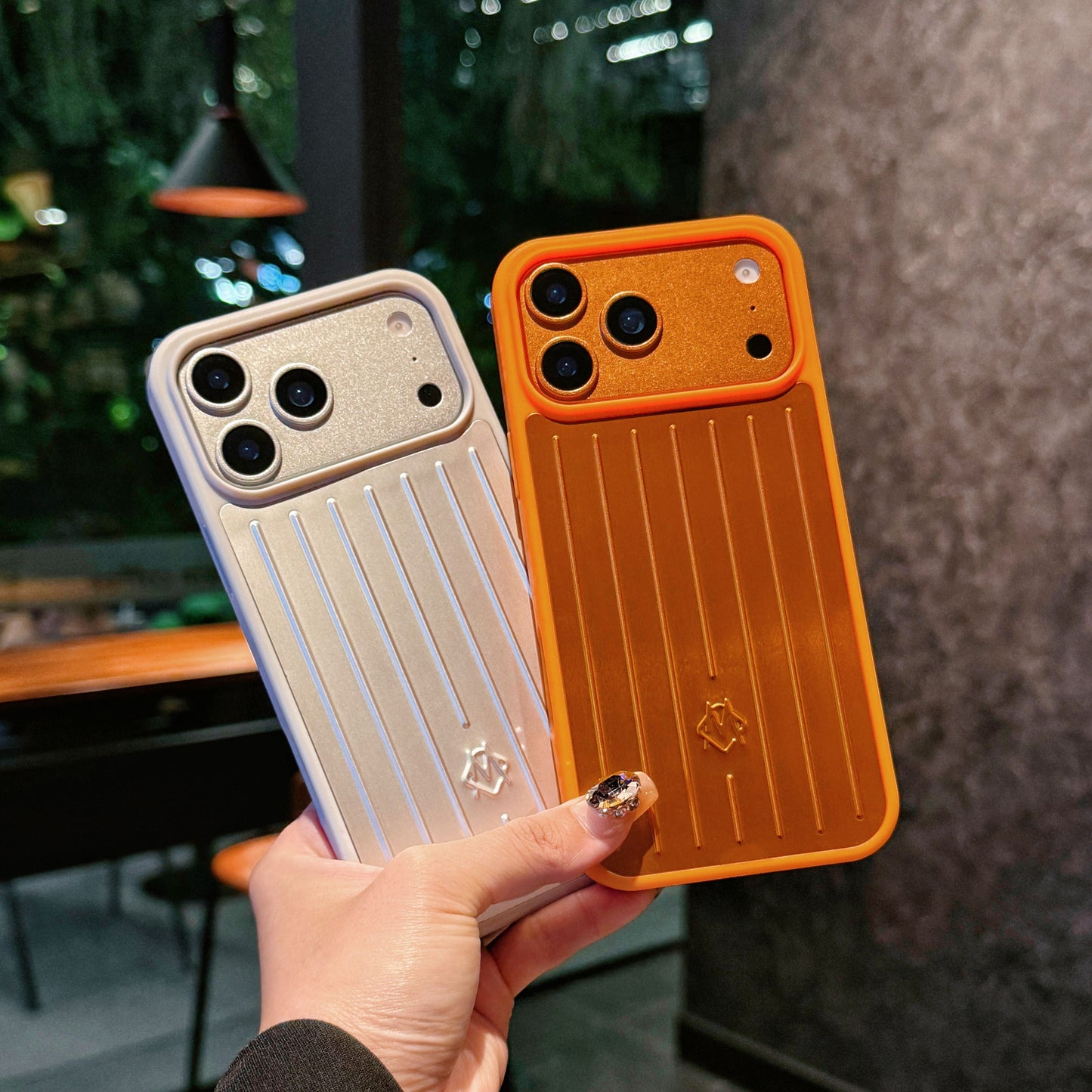 Ribbed Metallic Armor iPhone Case – Stylish Protection Inspired by Travel