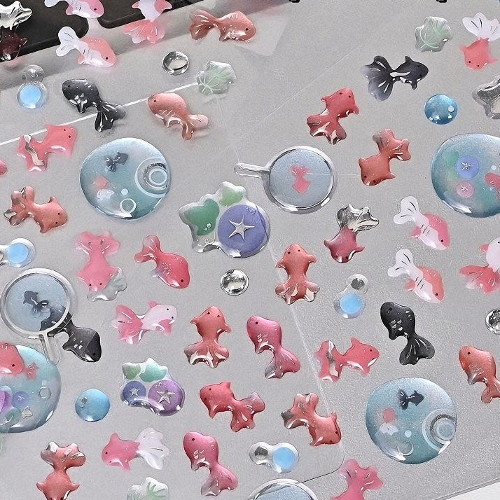 3D handmade glue stickers+  Transparent mobile phone case