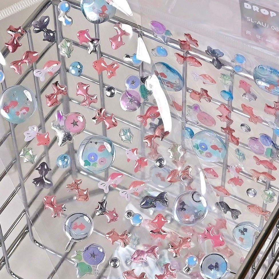 3D handmade glue stickers+  Transparent mobile phone case