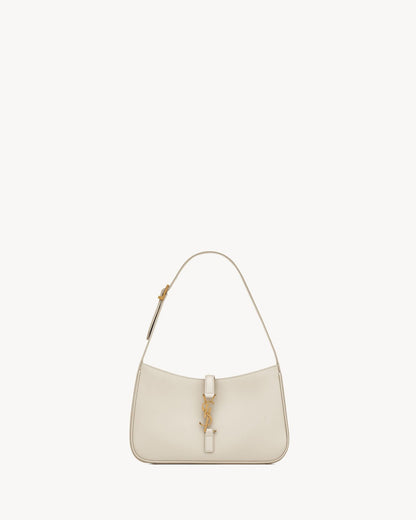 Saint Laurent Le 5 à 7 Patent Leather Hobo – Burgundy Elegance