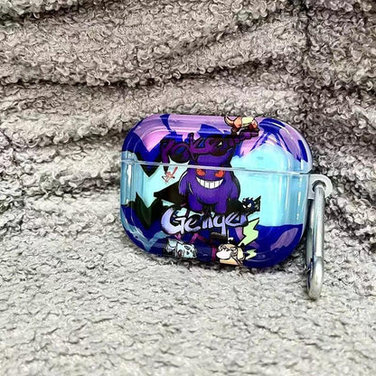 Anime Gengar Purple Airpods Case with Case Keychain Loop