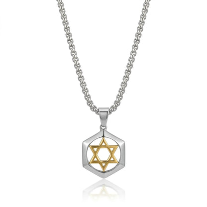 Modern Star David Necklace