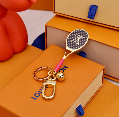 tennis racket LV keychain