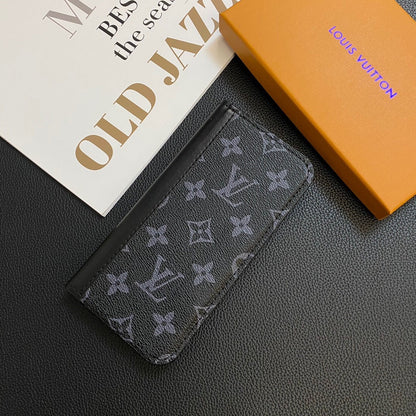MONOGRAM LEATHER CARD COVER GALAXY CASE FOR SAMSUNG