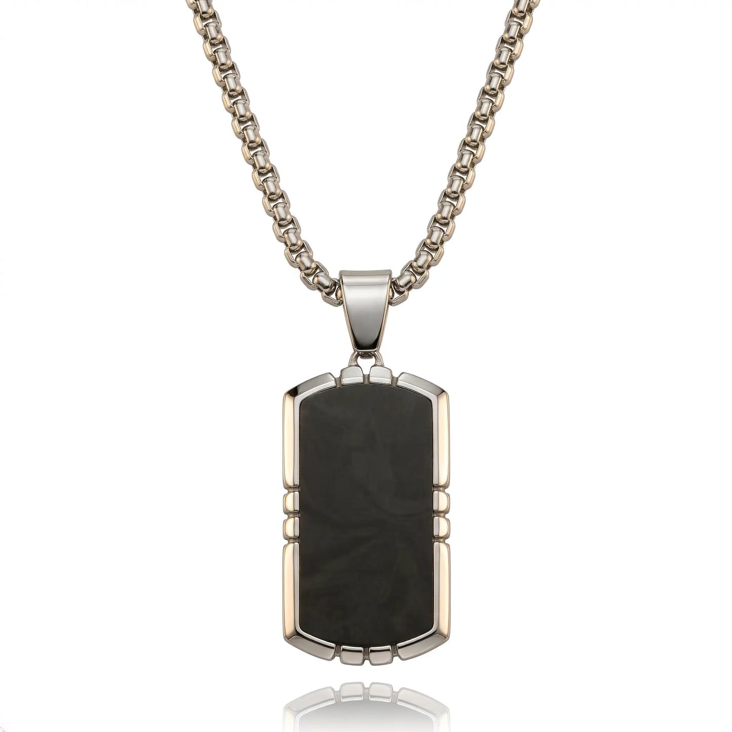 Midnight Obsidian Shield Necklace
