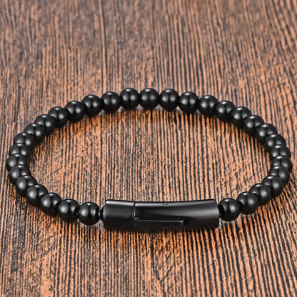 Onyx Bead Bracelet