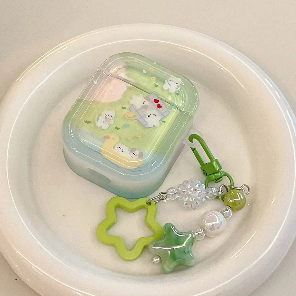 Cute clear airpods 1 2 3 pro 2 bluetooth earphone case