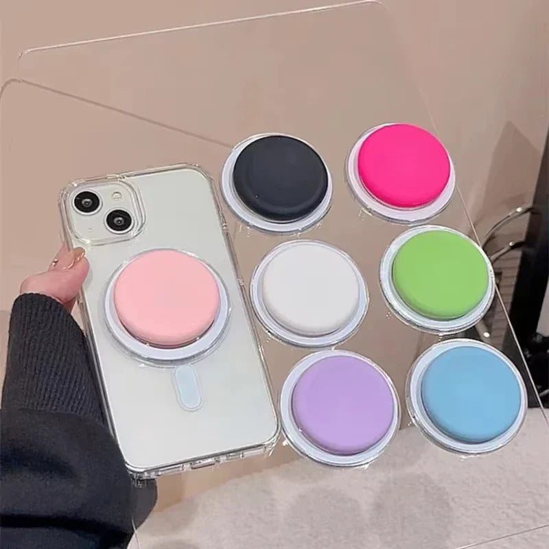 Cute Silicone Round For Magsafe Magnetic Phone Griptok