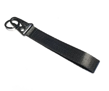 BRAND NEW  Black Racing Keychain Metal key Ring Hook Strap Lanyard Universal